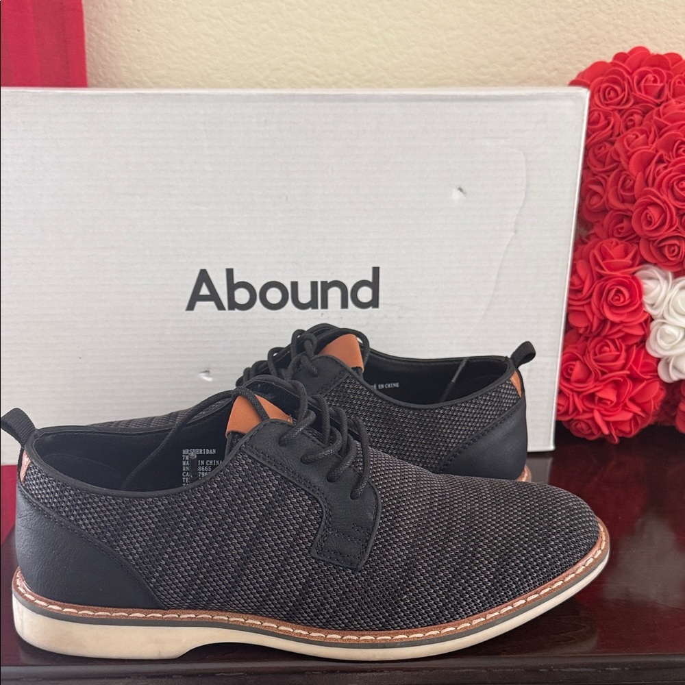Nordstrom Abound Mr. Sheridan Black Knit Casual Shoes Mens US 7 M